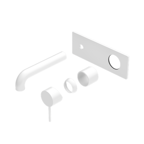 MECCA WALL BASIN/BATH MIXER 230MM TRIM KITS ONLY MATTE WHITE