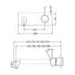 MECCA WALL BASIN/BATH MIXER HANDLE UP 120MM TRIM KITS ONLY BRUSHED NICKEL
