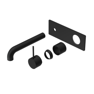 MECCA WALL BASIN/BATH MIXER HANDLE UP 185MM TRIM KITS ONLY MATTE BLACK