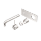MECCA WALL BASIN/BATH MIXER HANDLE UP 185MM TRIM KITS ONLY BRUSHED NICKEL
