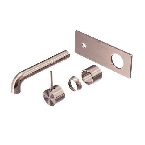 MECCA WALL BASIN/BATH MIXER HANDLE UP 185MM TRIM KITS ONLY BRUSHED BRONZE