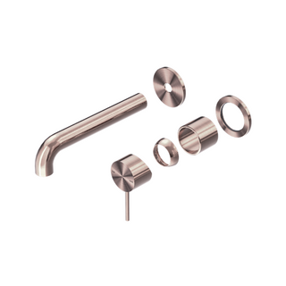 MECCA WALL BASIN/BATH MIXER SEPARATE BACK PLATE 185MM TRIM KITS ONLY BRUSHED BRO