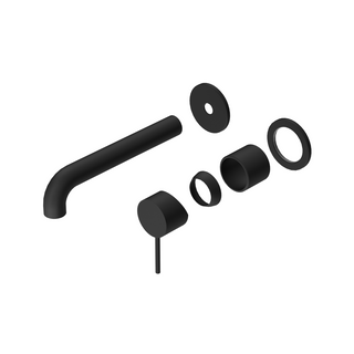 MECCA WALL BASIN/BATH MIXER SEPARATE BACK PLATE 230MM TRIM KITS ONLY MATTE BLACK