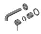 MECCA WALL BASIN/BATH MIXER SEPARATE BACK PLATE 230MM TRIM KITS ONLY GUN METAL