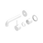 MECCA WALL BASIN/BATH MIXER SEPARATE BACK PLATE HANDLE UP 230MM TRIM KITS ONLY M