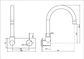 MECCA WALL BASIN/BATH MIXER SWIVEL SPOUT HANDLE UP TRIM KITS ONLY BRUSHED GOLD