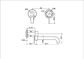 MECCA WALL BASIN/BATH MIXER SWIVEL SPOUT 225MM TRIM KITS ONLY GUN METAL