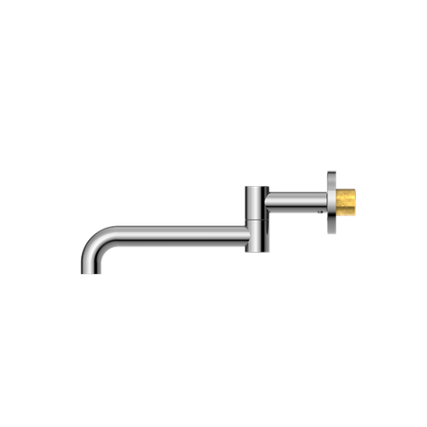 MECCA WALL MOUNTED SWIVEL BATH SPOUT ONLY 225MM CHROME