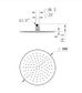 Round Brass Shower Head 300mm Electroplated Matte Black