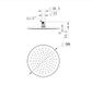 Round Brass Shower Head 300mm PVD Dusk