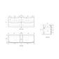 Lovina 1500 Double Bowl Tier Wall Hung Vanity Cab Only