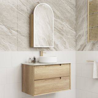 Moreno Wall Hung Vanity Cab Only 900mm