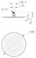 Star Electroplated Brushed Chrome Shower Head 250mm