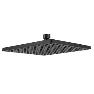 MN BRASS SQUARE SHOWER HEAD 200MM ELECTROPLATED MATT BLACK