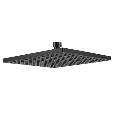 MN BRASS SQUARE SHOWER HEAD 200MM ELECTROPLATED MATT BLACK