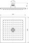 MN BRASS SQUARE SHOWER HEAD 200MM ELECTROPLATED MATT BLACK