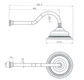 Bordeaux Chrome Shower Head and Arm