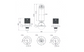 Cadence 1/4 Turn Matte Black Shower Set
