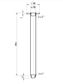 Star Chrome Ceiling Dropper 300mm