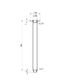 Star Electroplated Matt Black Ceiling Dropper 300mm
