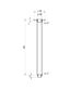 Star PVD Brushed Nickel Ceiling Dropper 300mm