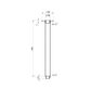 Star PVD Champagne Ceiling Dropper 300mm