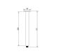 MN Square Matte Black Ceiling Dropper 300mm