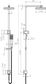 CHAO CHROME SHOWER COLUMN SET ELECTROPLATED 230mm HEAD