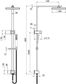 CHAO MATT BLACK SHOWER COLUMN SET MICROPHONE HPIECE