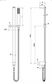 Chao Matt Black Mini Shower On Rail