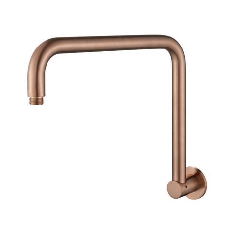 Star PVD Champagne High Rise Shower Arm 350mm