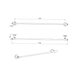 Medoc Single 750 Towel Rail Brushed Nickel