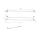 Medoc Double 750 Towel Rail Matte Black