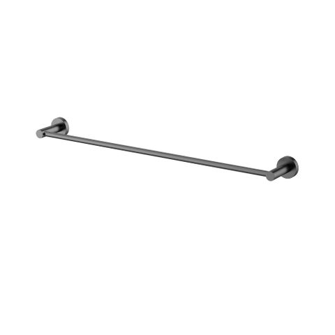 Star Electroplated Gun Metal Single Towel Rail 600mm