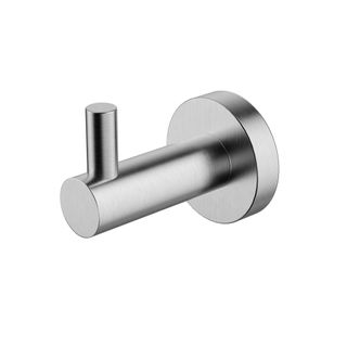 Star Electroplated Brushed Chrome Single Robe Hook