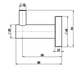 Star Electroplated Brushed Chrome Single Robe Hook
