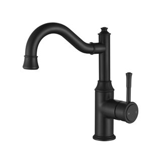 Montpellier Shepherd's Crook High Rise Basin Mixer Electroplated Matt Black
