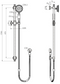 Montpellier Shower On Rail Pvd Brushed Nickel
