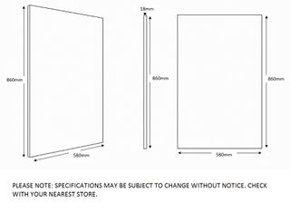 Laundry - Matte White Side Panel 860*580*18mm