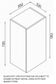 Laundry - Natural Oak Single Door Overhead Cabinet 350*320*720