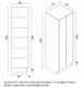 Laundry - Natural Oak Double Door Broom Closet 700*600*2200