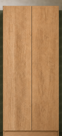 Laundry - Natural Oak Double Door Broom Closet 800*600*2200