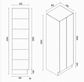 Laundry - Natural Oak Double Door Broom Closet 800*600*2200
