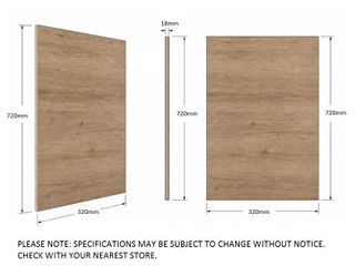 Laundry - Natural Oak Side Panel 720*320*18mm