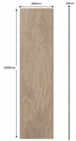 Laundry - Natural Oak Side Panel 2500*600*18mm
