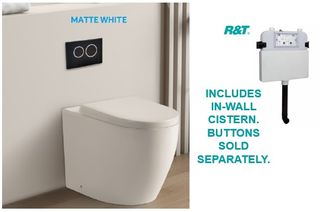 Meyer Tornado MATTE WHITE Wall Faced Toilet Suite Ex Buttons