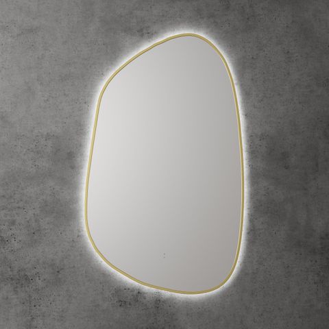 Tarcoola LED Mirror Brushed Gold PVD Frame 553x903mm