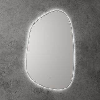 Tarcoola LED Mirror Brushed Nickel PVD Frame 553x903mm