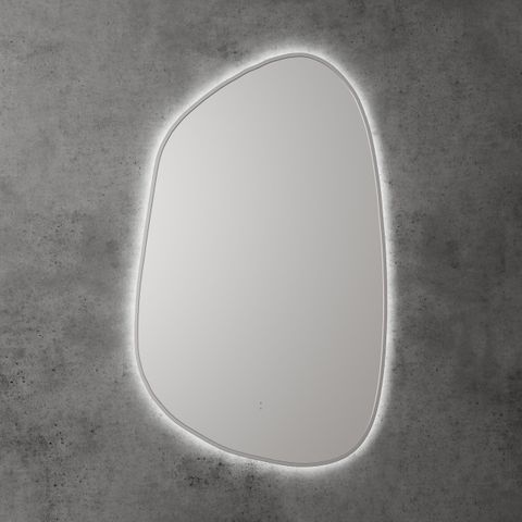 Tarcoola LED Mirror Brushed Nickel PVD Frame 553x903mm