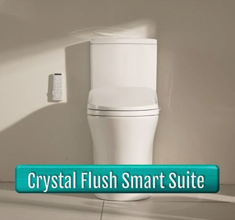 Crystal Flush Rimless Smart Toilet Suite with AVB Backflow Prevention